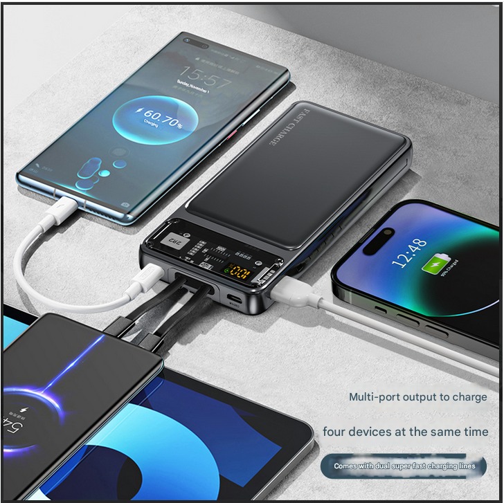 Slim and lightweight EONIX power bank with 20W PD fast charging.