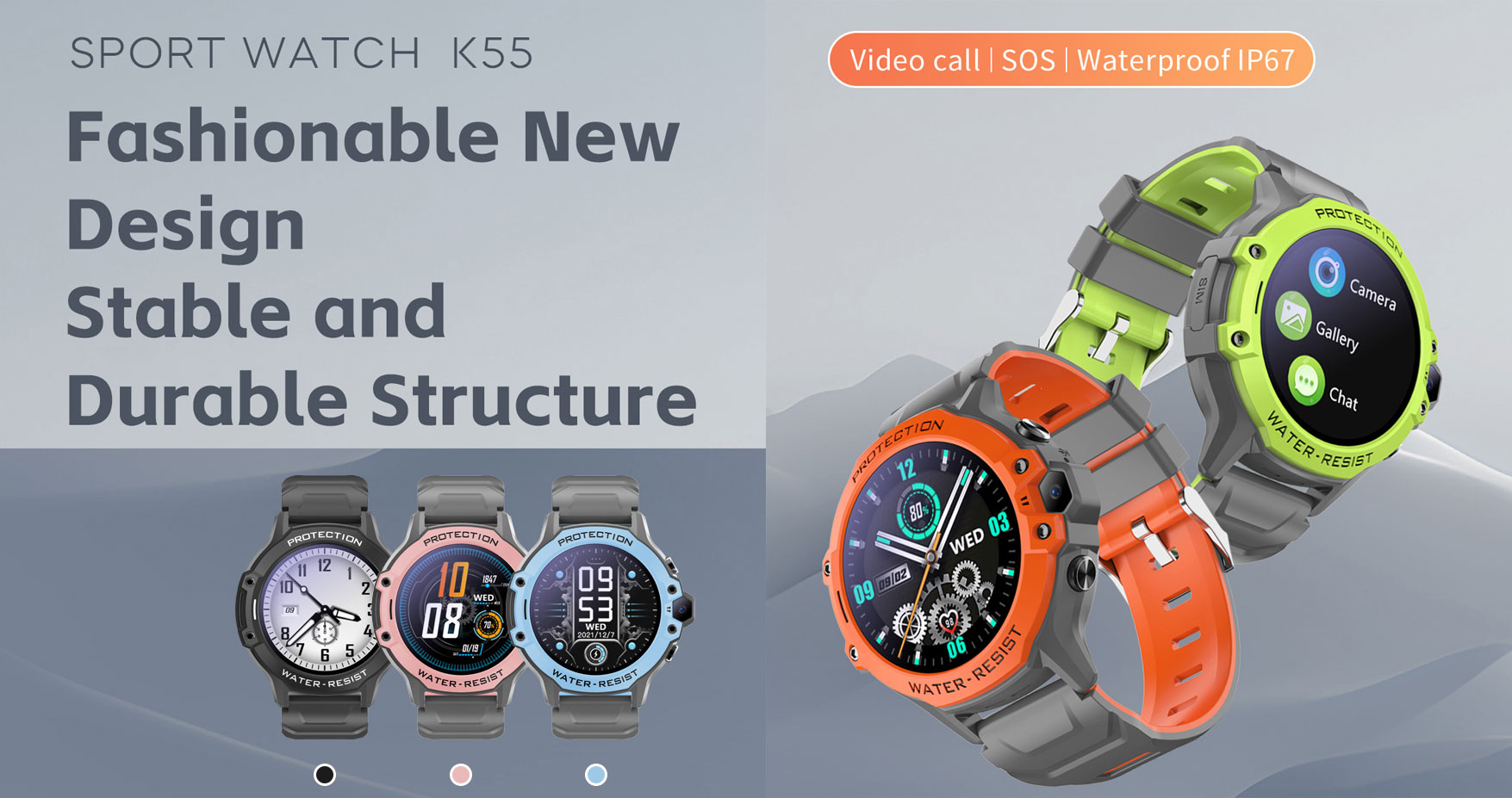 Fashionable new design with stable and durable structure for kids' safety tech