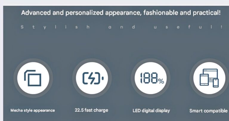 EONIX 10000mAh Power Bank with fast charging and LED digital display
