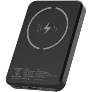 Black EONIX magnetic 5000mAh wireless power bank with PD20W charging