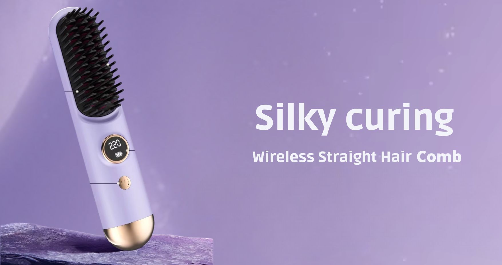 Silky Smooth Wireless Hair Straightening Comb for Effortless Styling